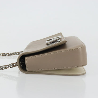 Fendi 3Baguette Convertible Calfskin, Beige, Leather, Crossbody Bag