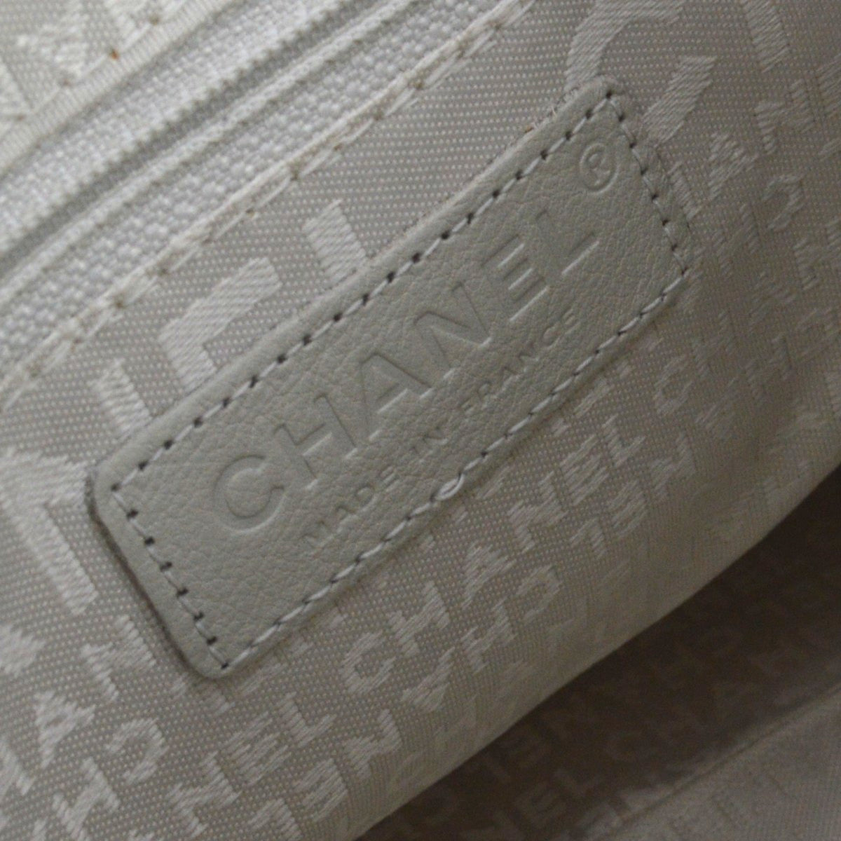 Chanel Pocket Accordion Flap Quilted Lambskin, White, Leather, Shoulder Bag