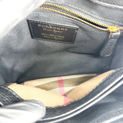Burberry Camberley Top Handle Leather, Black, Leather, Handbag