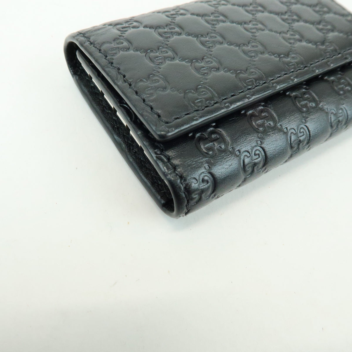 Gucci Flap Card Case Guccissima Leather, Black, Leather, Card Holder