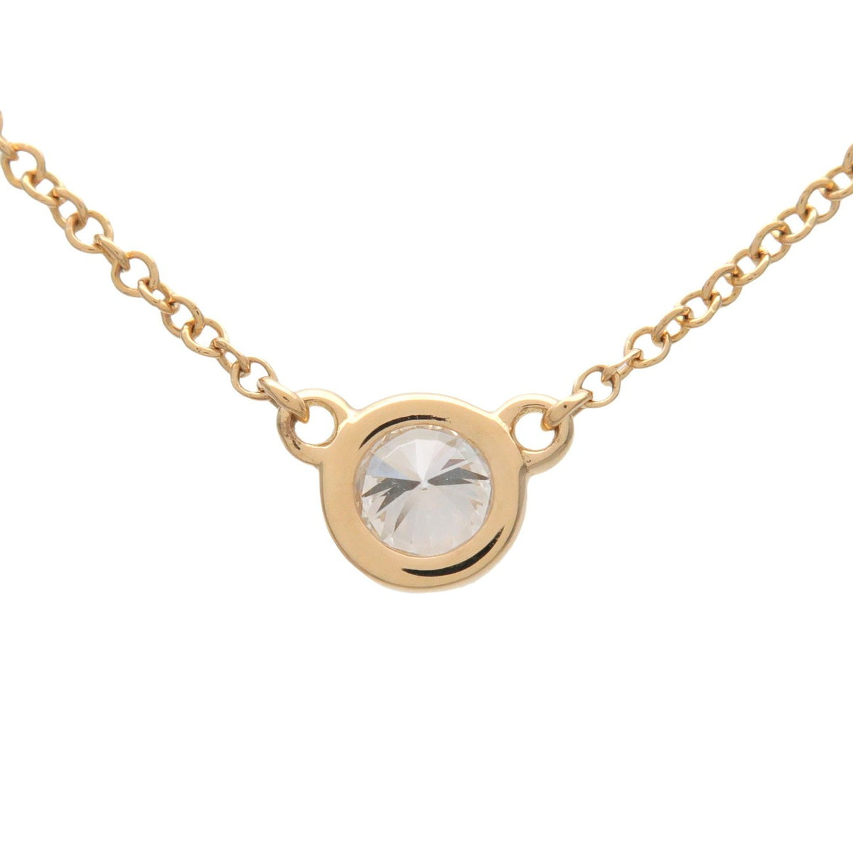 Tiffany & Co. Elsa Peretti Diamonds By The Yard Pendant 18K Yellow Gold with Diamond, Gold, Yellow Gold, Necklace