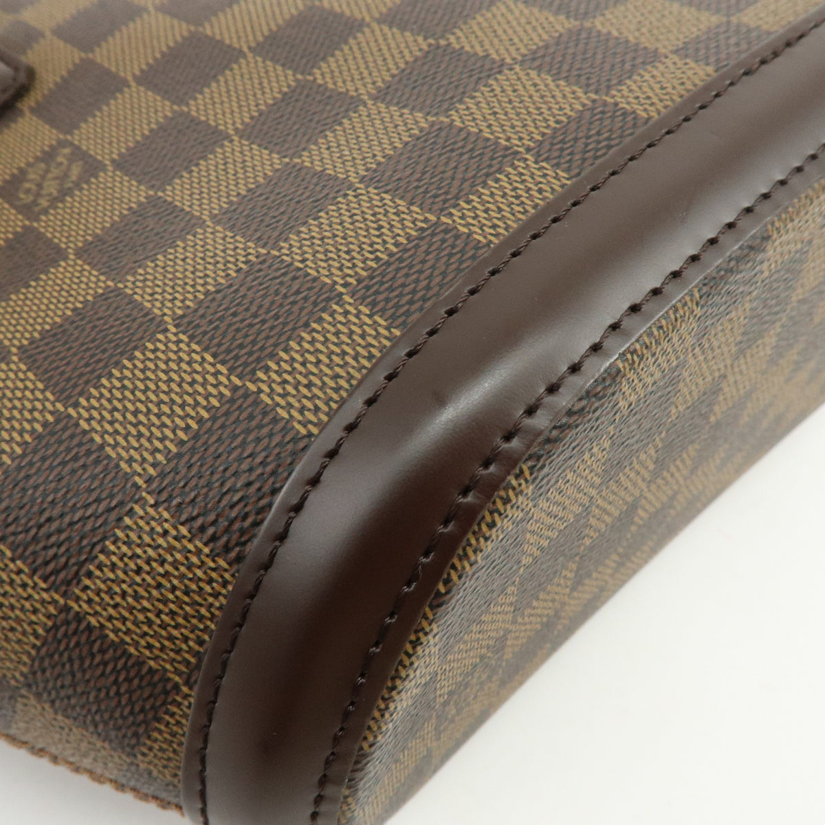 Louis Vuitton Manosque Damier, Brown, Canvas, Handbag