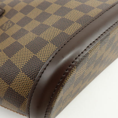 Louis Vuitton Manosque Damier, Brown, Canvas, Handbag