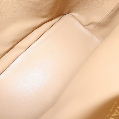 Chanel Medallion Quilted Lambskin, Beige, Calfskin, Tote Bag