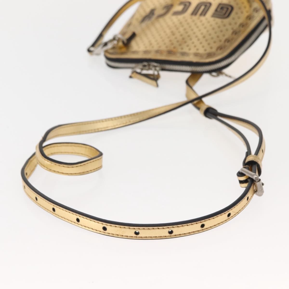 Gucci Dome Limited Edition Printed Leather, Gold, Leather, Crossbody Bag