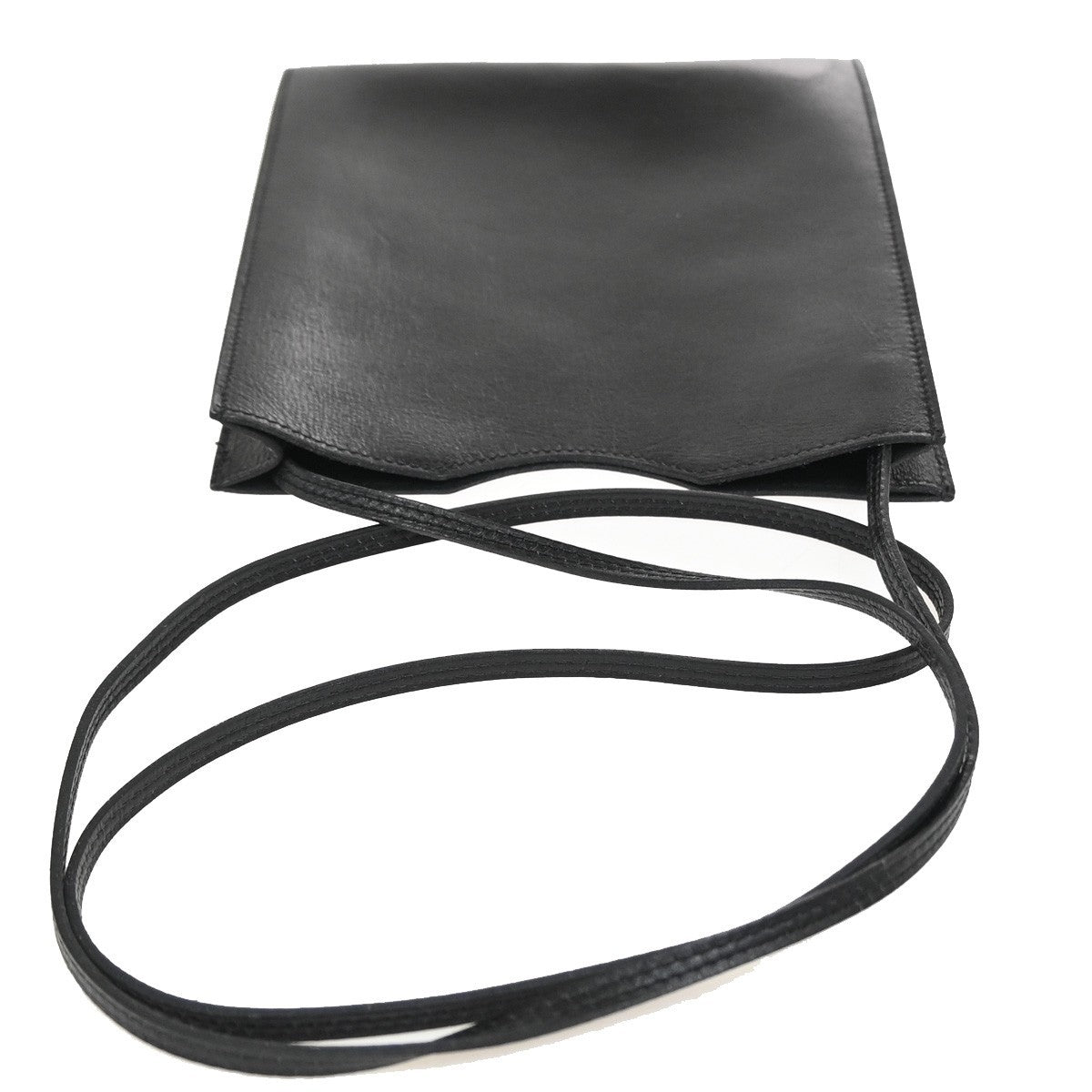 Hermes Onimaitou Pochette Box Calf, Black, Leather, Clutch