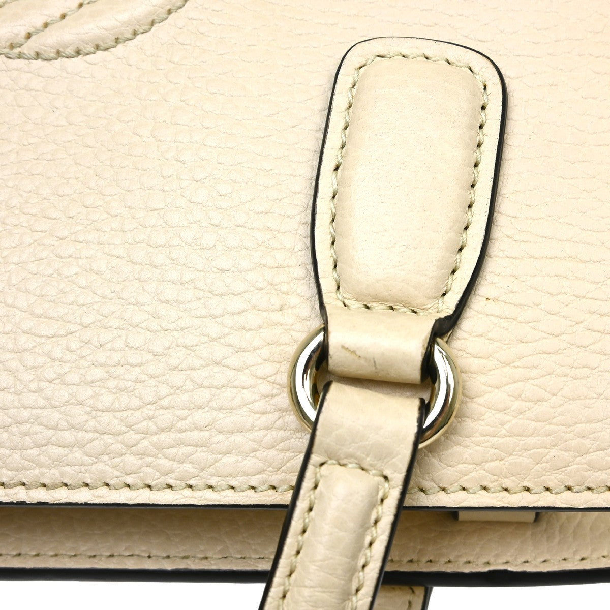 Gucci Soho Convertible Top Handle Satchel Leather, Beige, Leather, Handbag