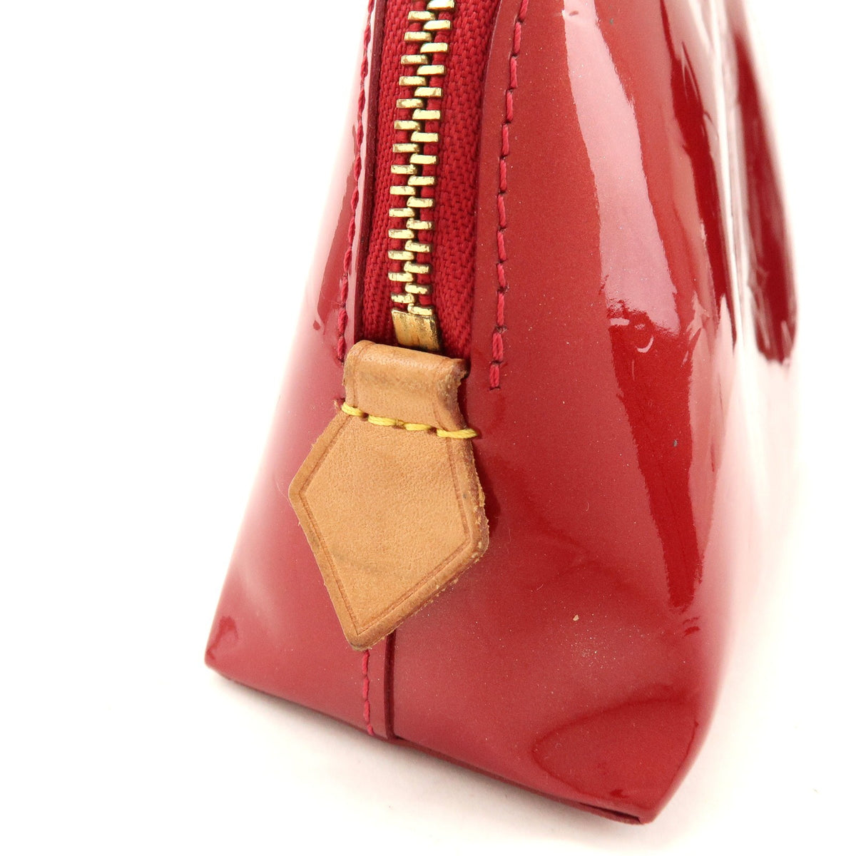 Louis Vuitton Cosmetic Monogram Vernis, Red, Patent Leather, Toiletry Case
