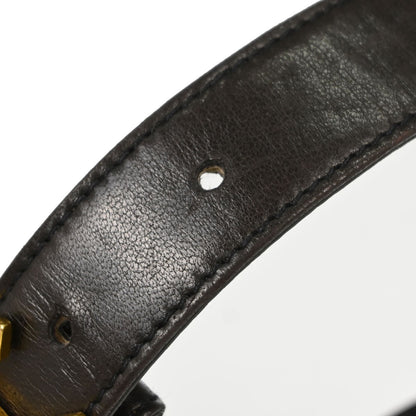 Chanel CC Turnlock Belt Leather, Black, Leather, Belt