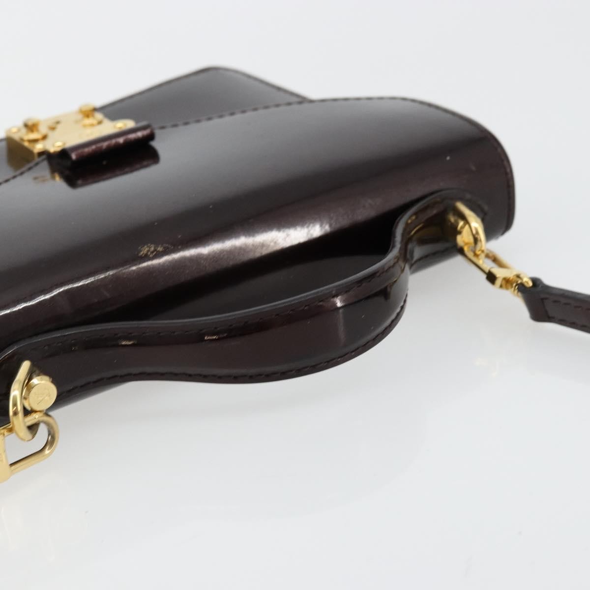 Louis Vuitton Monceau Vernis, Burgundy, Patent Leather, Handbag