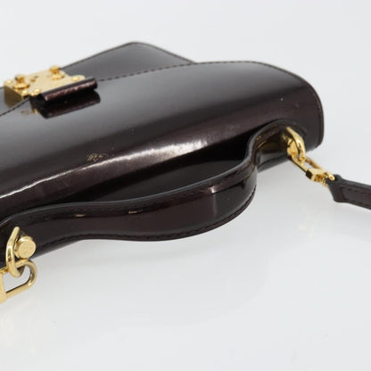 Louis Vuitton Monceau Vernis, Burgundy, Patent Leather, Handbag