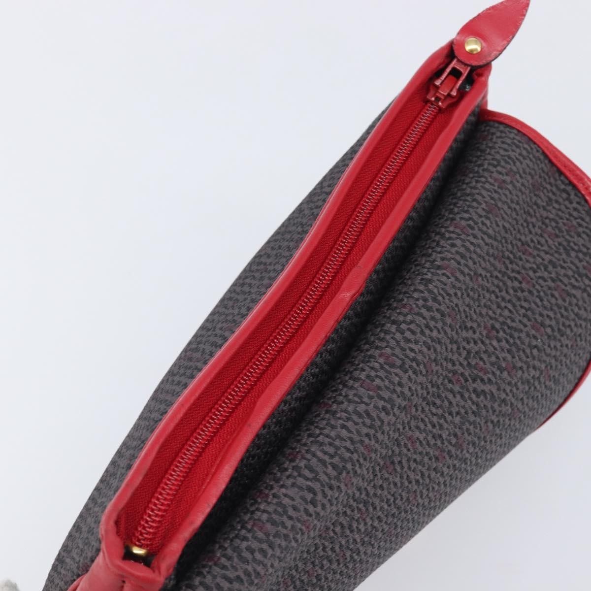 Saint Laurent Vintage Clutch Canvas, Gray, Canvas, Clutch