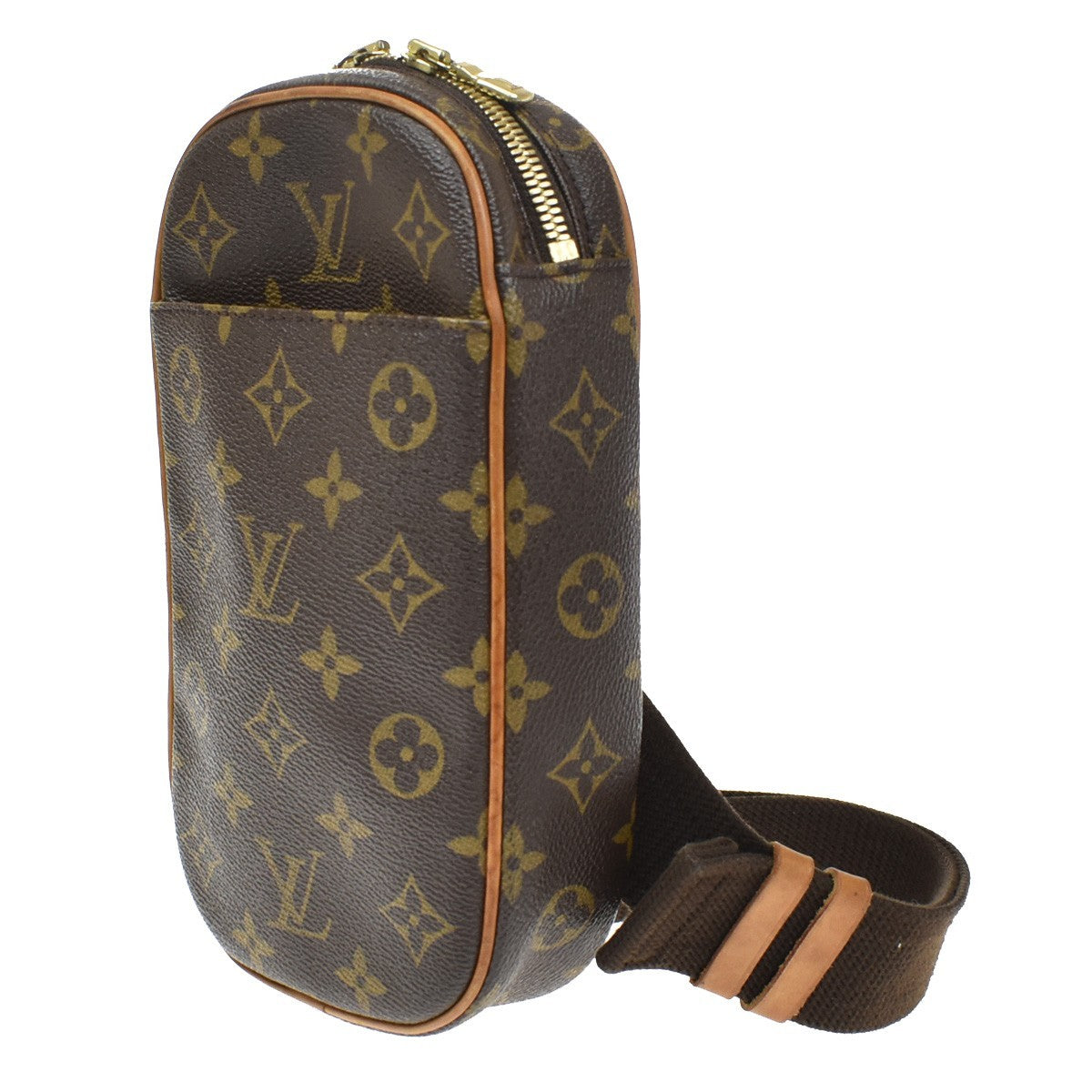 Louis Vuitton Pochette Gange Monogram Canvas, Brown, Canvas, Clutch
