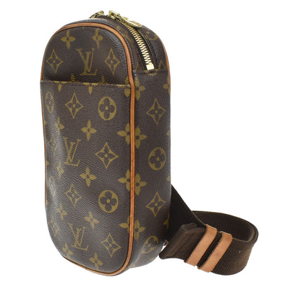 Louis Vuitton Pochette Gange Monogram Canvas, Brown, Canvas, Clutch