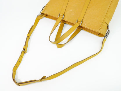 Louis Vuitton Tadao Damier Infini Leather, Yellow, Leather, Handbag
