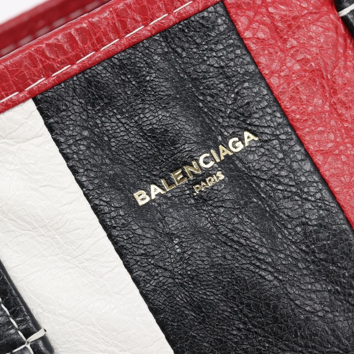 Balenciaga Bazar Striped Leather, Multicolour, Leather, Tote Bag