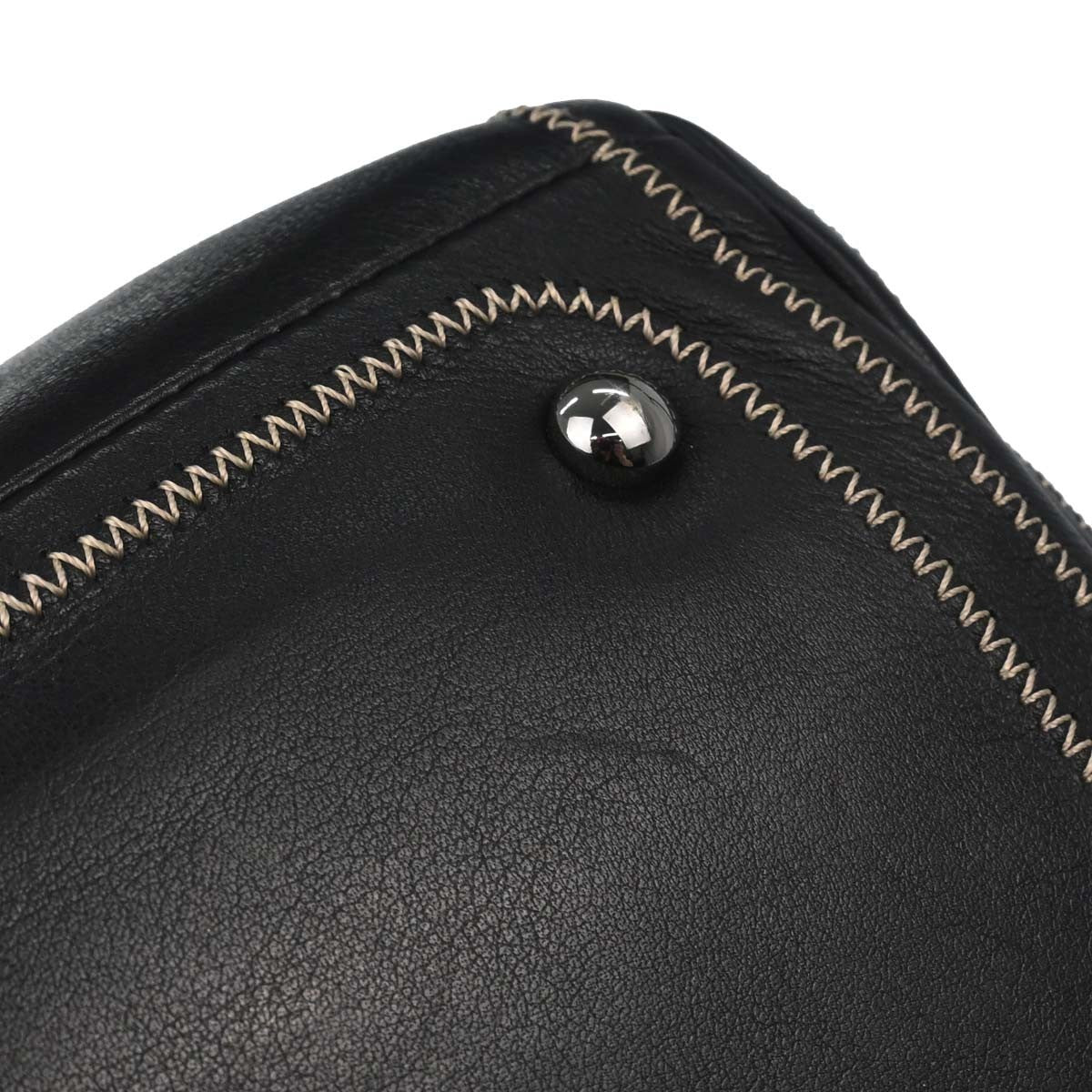 Chanel CC Bowler Leather, Black, Leather, Handbag