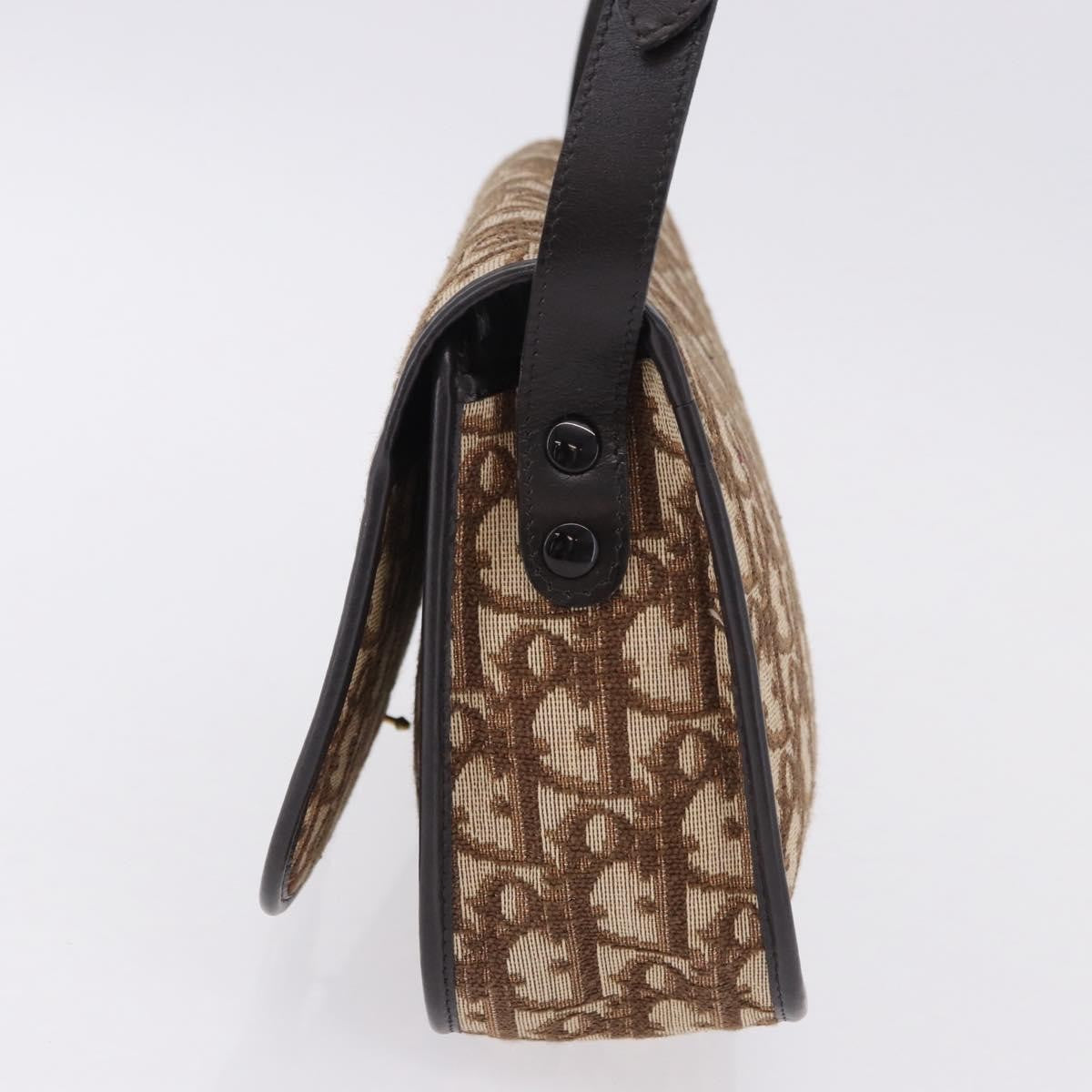 Christian Dior Trotter shoulder bag Sequins, Beige, Canvas, Shoulder Bag