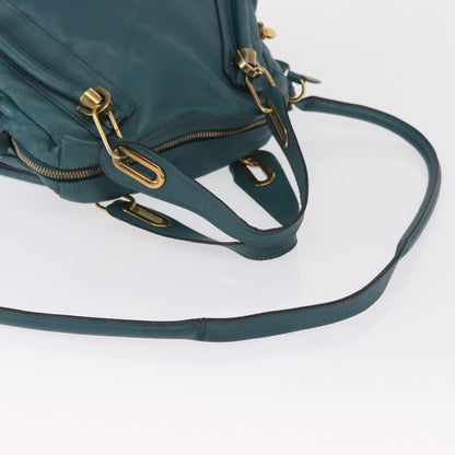 Chloe Paraty Top Handle Bag Leather, GREEN, LEATHER, Shoulder bag