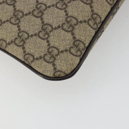 Gucci Zip Top Messenger GG Canvas with Leather, Beige, Canvas, Shoulder Bag