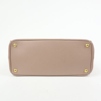 Prada Galliera Saffiano Leather with Applique, Pink, Leather, Handbag