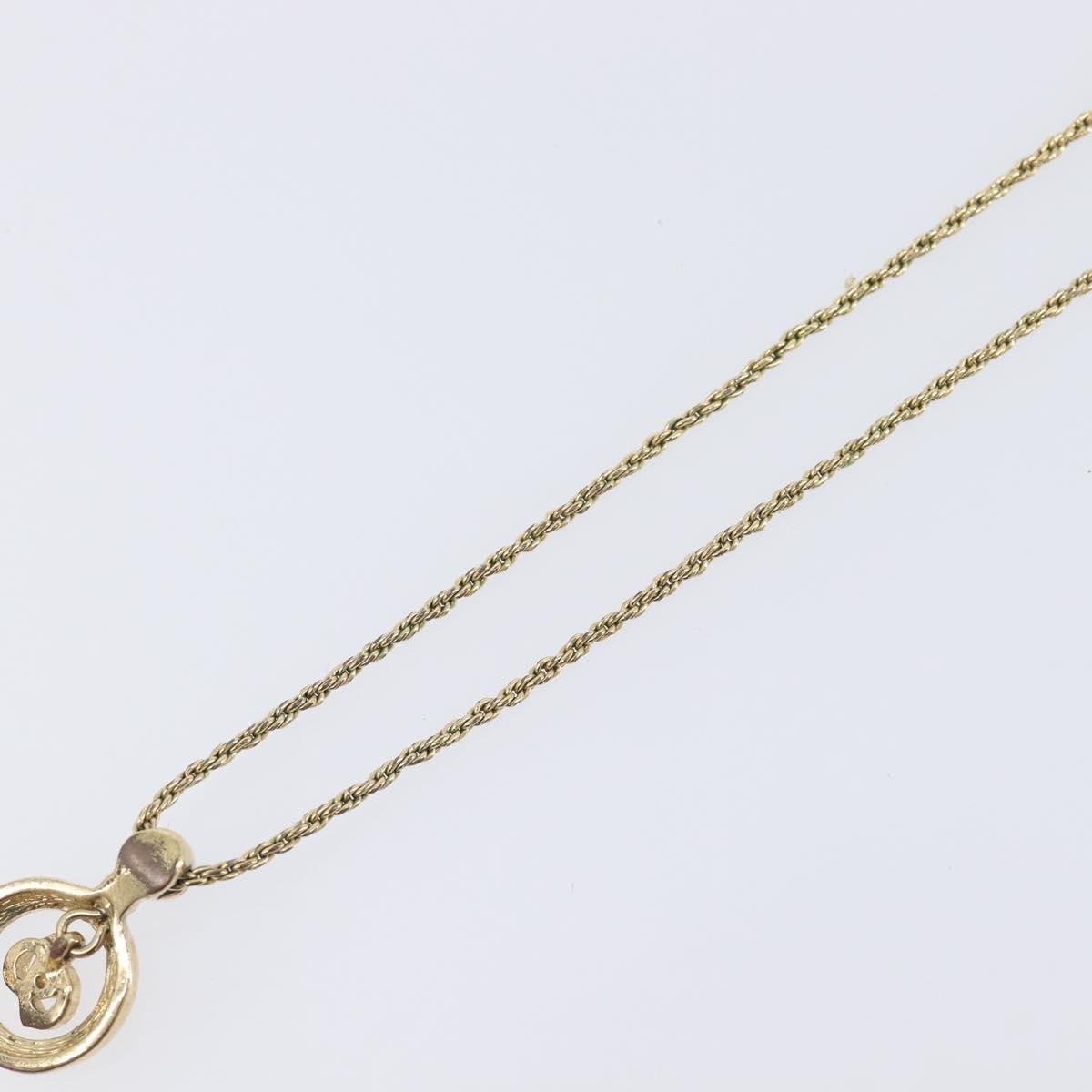 Christian Dior Vintage CD Pendant Metal, Gold, Metal, Necklace