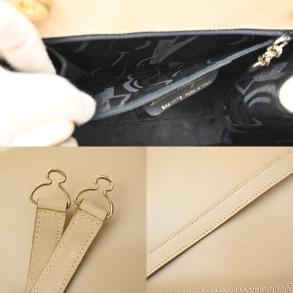 Salvatore Ferragamo Convertible Vara Bow Tote Leather, Beige, Leather, Handbag