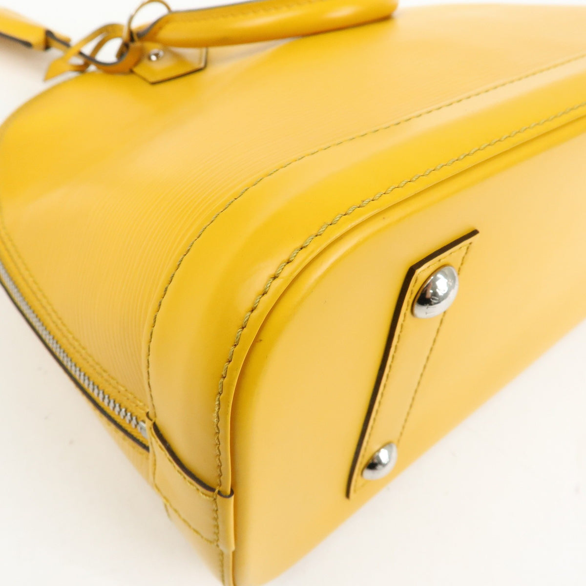 Louis Vuitton Alma Epi Leather, Yellow, Leather, Handbag