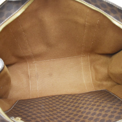 Celine Vintage Macadam Shopper Coated Canvas, Brown, Canvas, Tote Bag