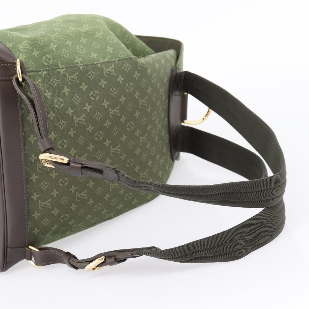 Louis Vuitton Vintage Montsouris Mini Lin, Khaki, Canvas, Backpack