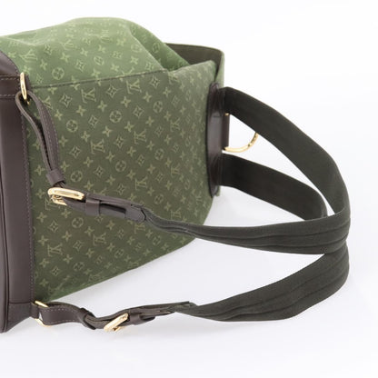 Louis Vuitton Vintage Montsouris Mini Lin, Khaki, Canvas, Backpack