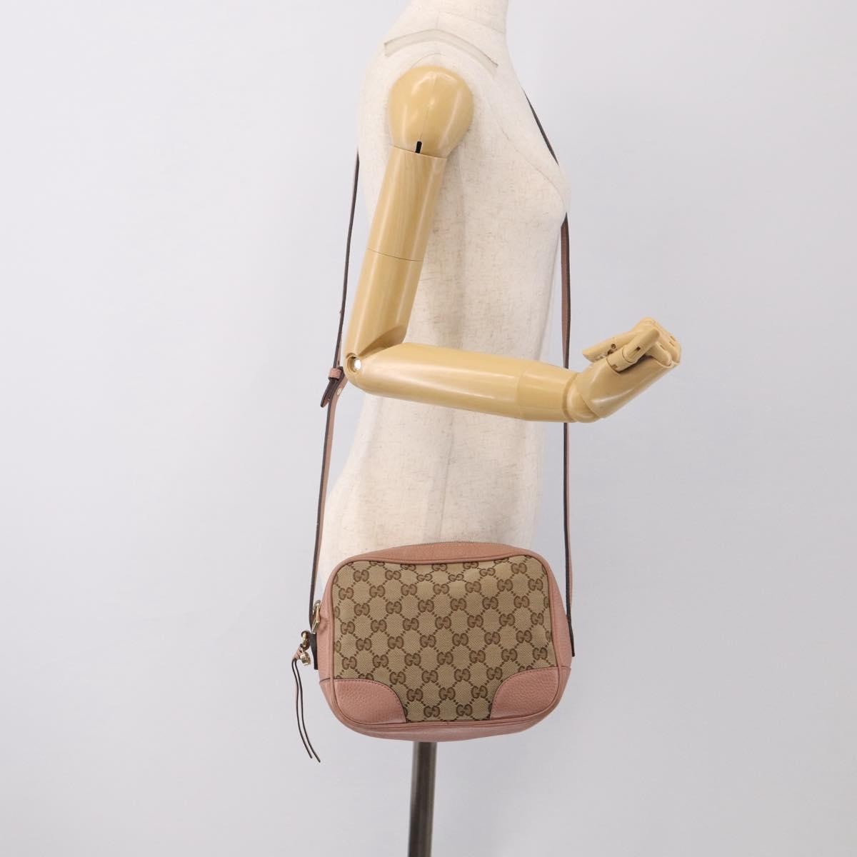 Gucci Bree Disco GG Canvas with Leather, Beige, Canvas, Crossbody Bag