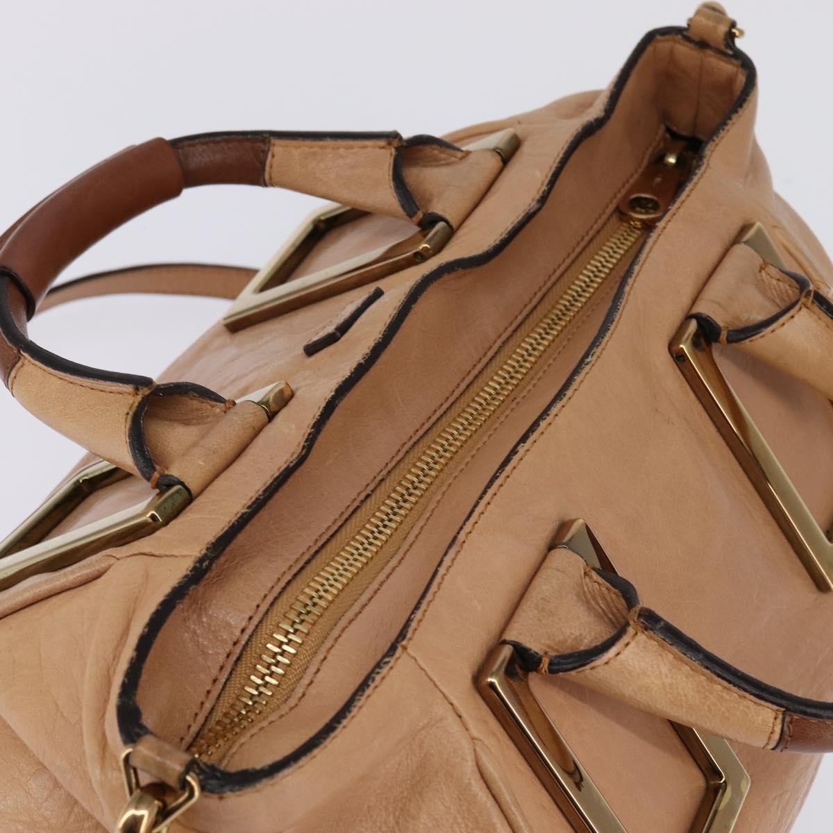 Chloe Ethel Leather, Beige, Leather, Handbag