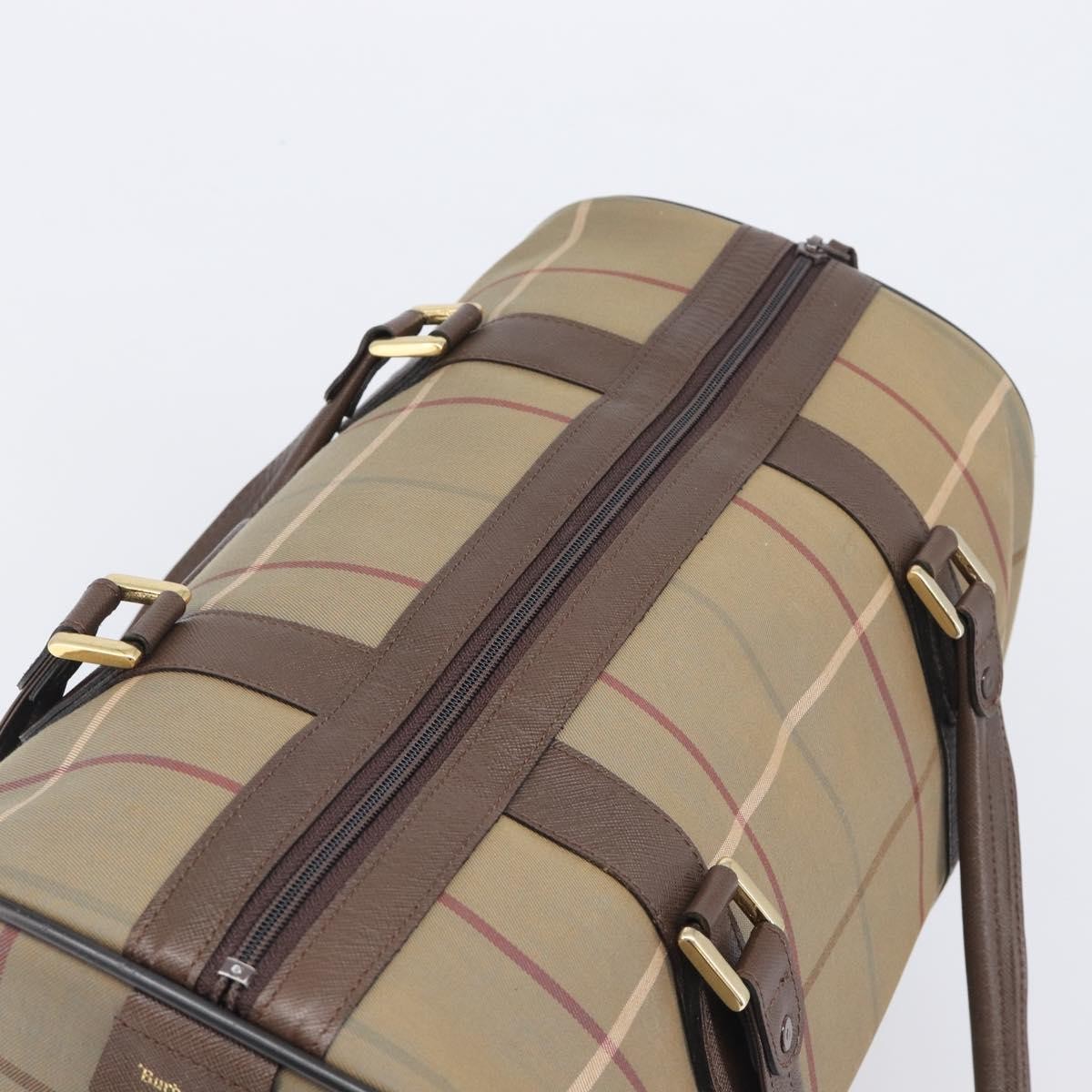 Burberry Nova check boston Canvas, Beige, Canvas, Handbag