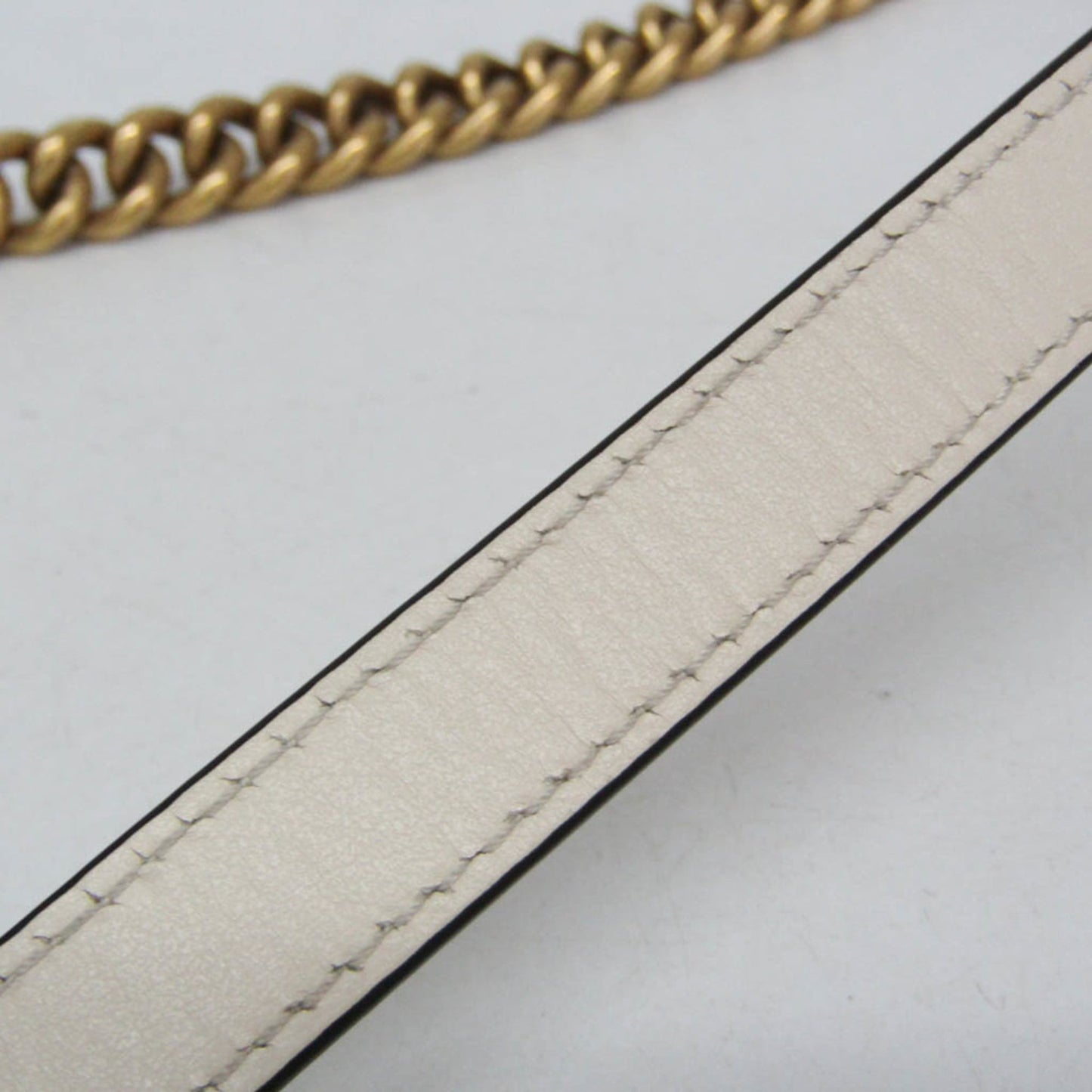 Gucci GG Marmont Square Flap Matelasse Leather, White, Leather, Shoulder Bag
