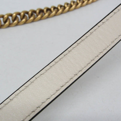 Gucci GG Marmont Square Flap Matelasse Leather, White, Leather, Shoulder Bag