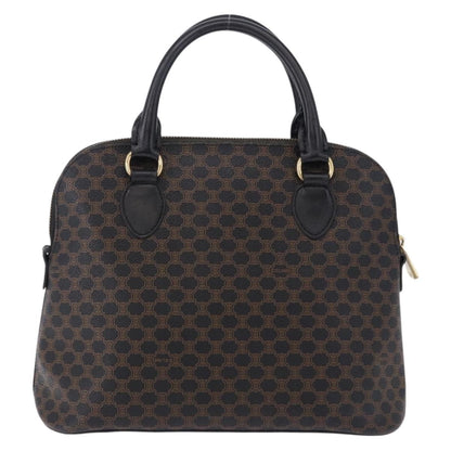 Celine Macadam Toile Triomphe, Black, Canvas, Handbag