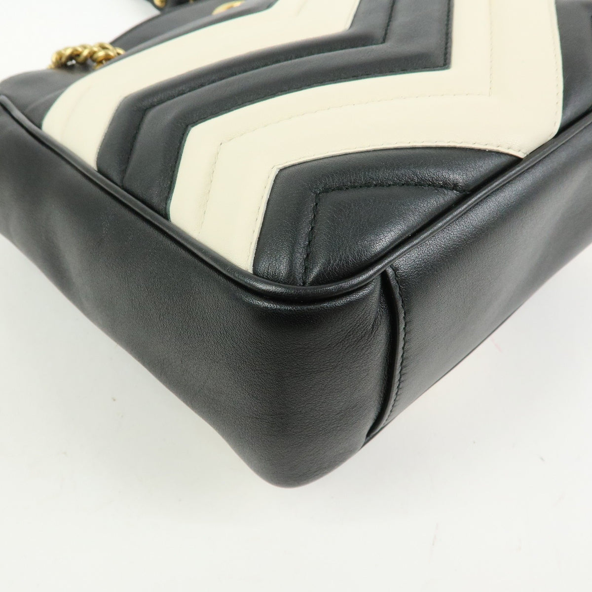 Gucci GG Marmont Chain Matelasse Leather, Black, Leather, Crossbody Bag