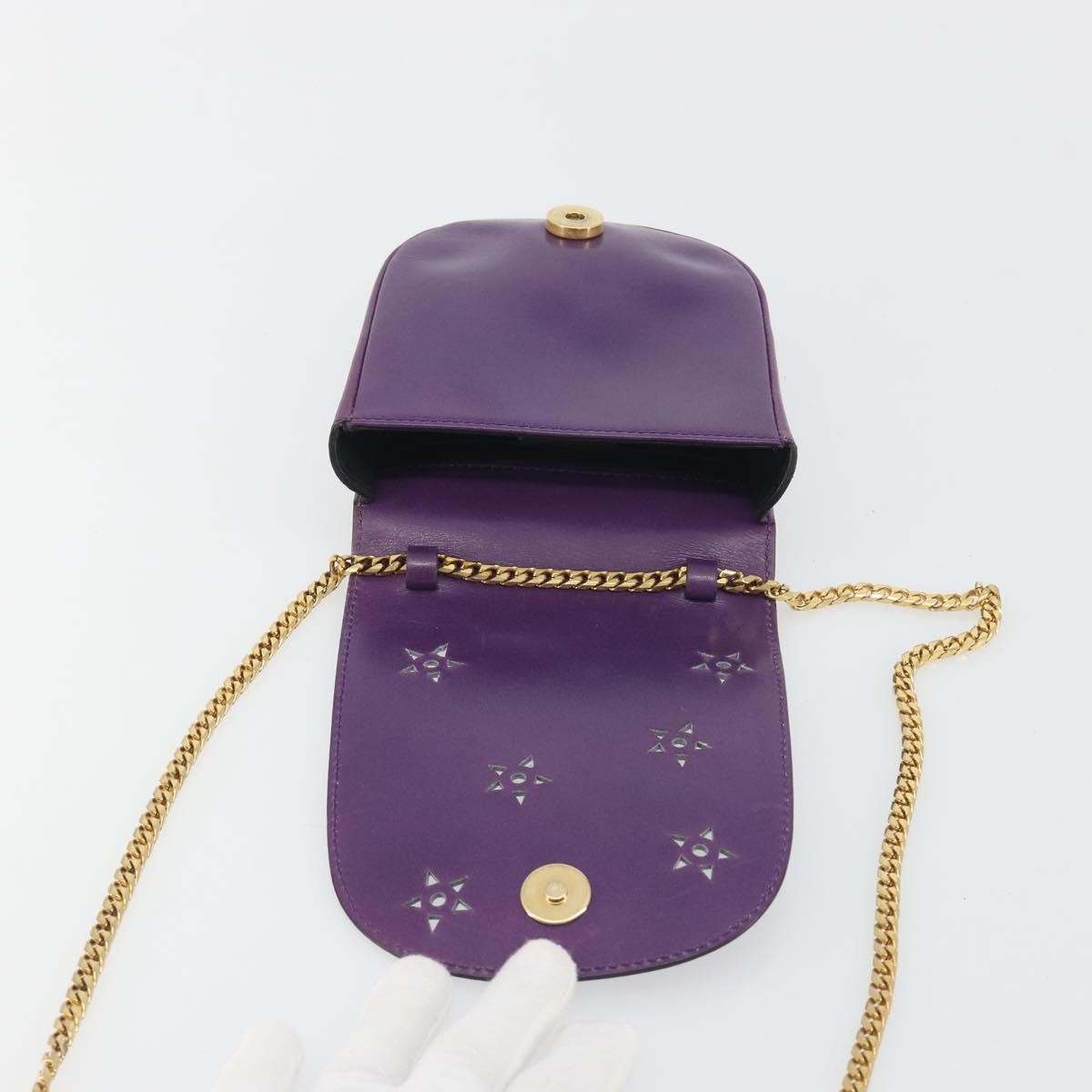 Celine Vintage Leather, Purple, Leather, Shoulder Bag