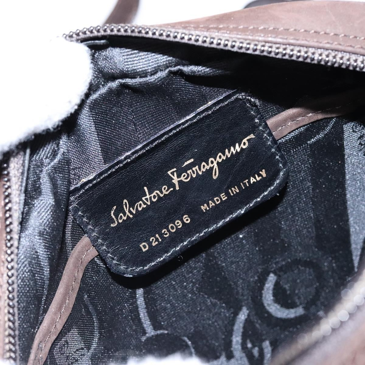 Salvatore Ferragamo Vala Suede, Brown, Suede, Shoulder Bag