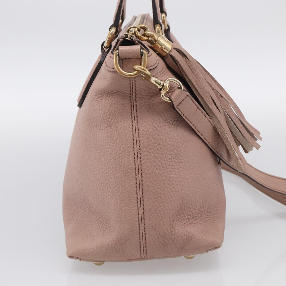 Gucci Soho Convertible Soft Top Handle Leather, Pink, Leather, Handbag