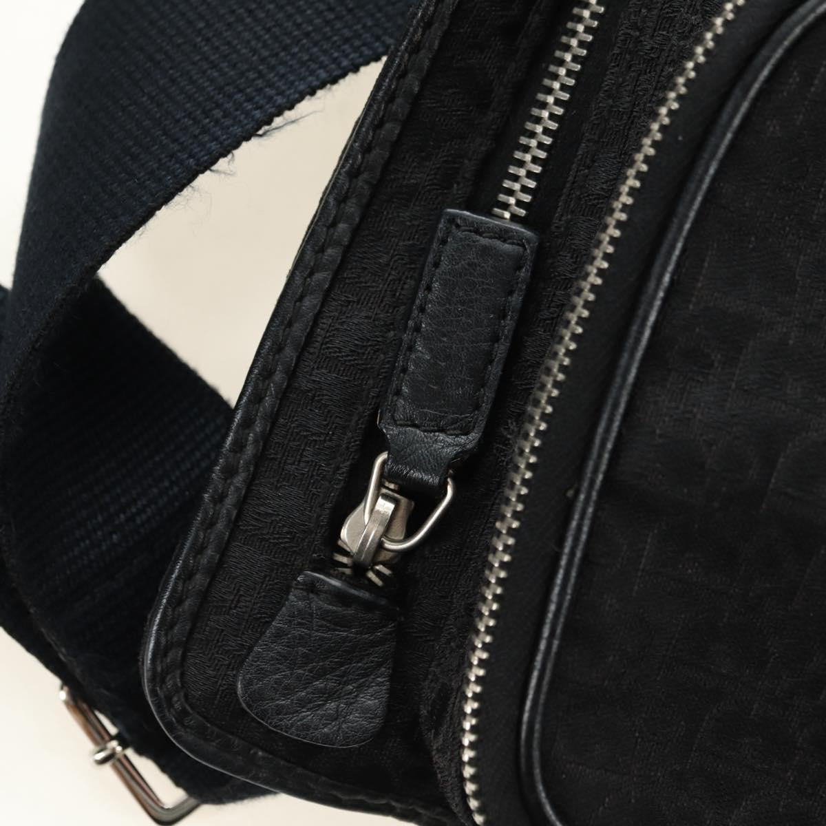 Christian Dior Vintage Street Chic Belt Diorissimo Canvas, Black, Canvas, Handbag