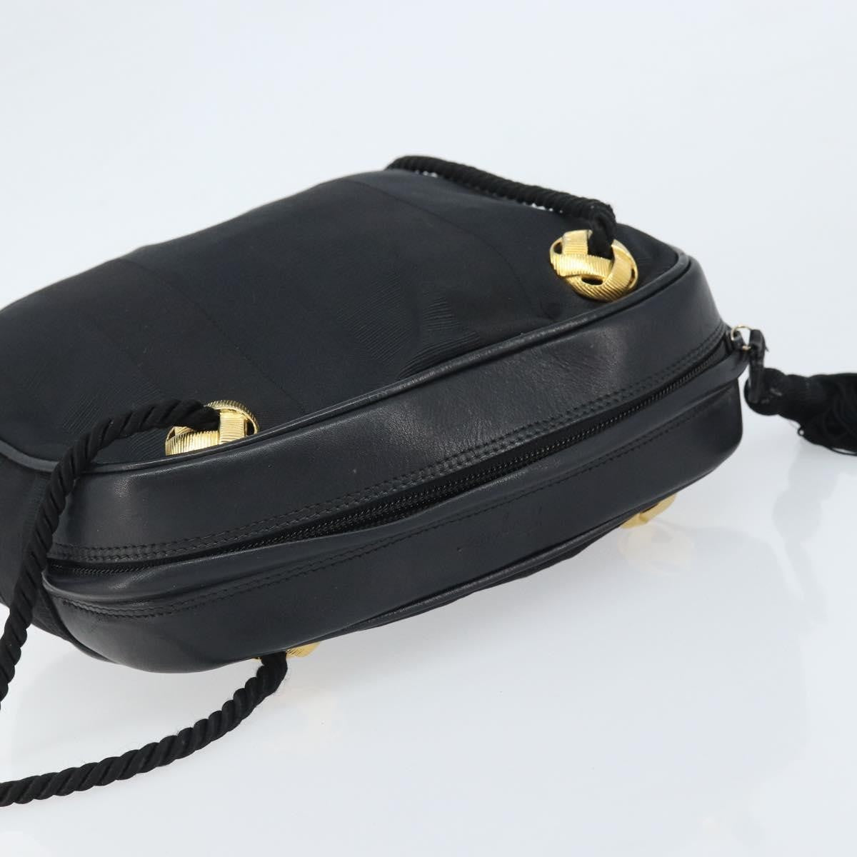 Salvatore Ferragamo Vintage Canvas, Black, Canvas, Shoulder Bag