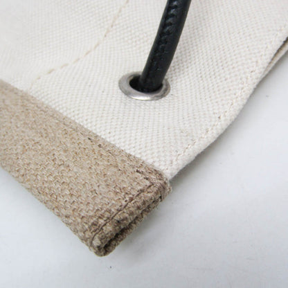 Saint Laurent Universite Flat Canvas, Beige, Canvas, Crossbody Bag