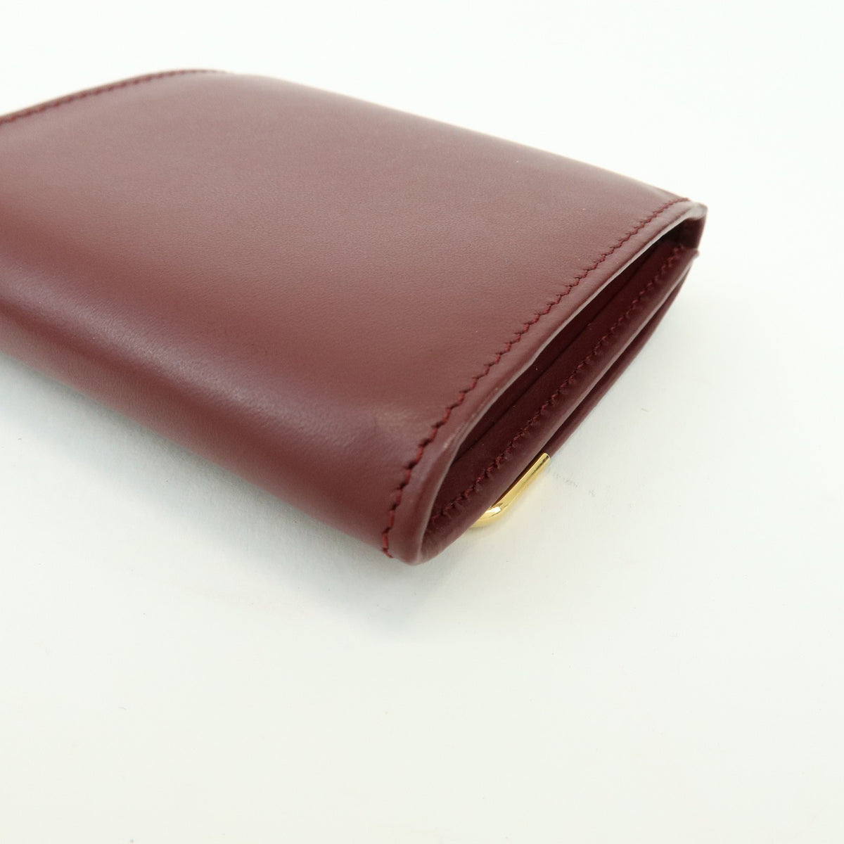 Cartier Coin Purse Must de Cartier Leather, Burgundy, Leather, Wallet
