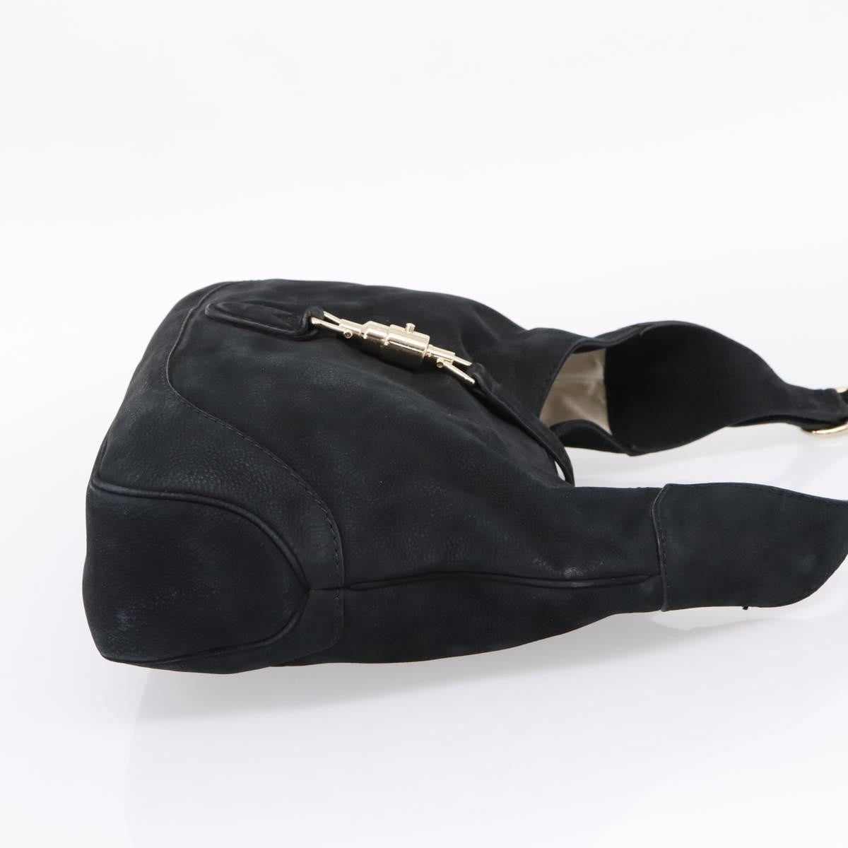 Gucci Jackie O Suede, Black, Leather, Handbag