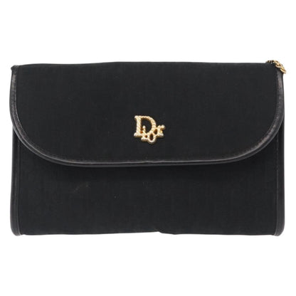 Christian Dior Vintage Trotter Shoulder Bag Canvas, BLACK, CANVAS, Shoulder bag