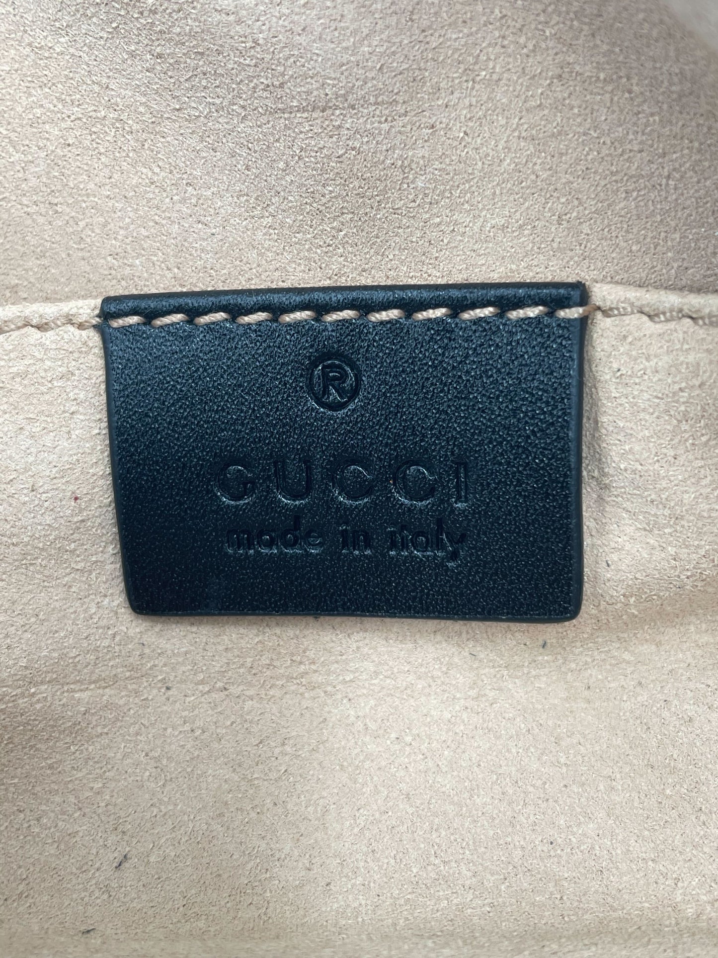Gucci Gucci Marmont Black leather, BLACK, LEATHER, Handbag