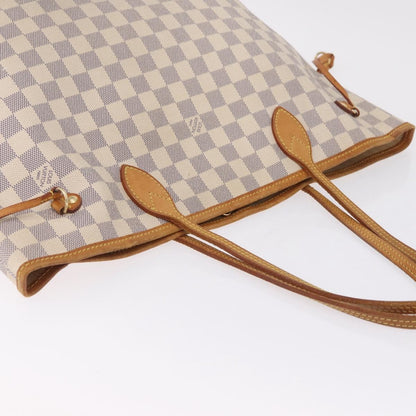 Louis Vuitton Neverfull Damier, White, Canvas, Tote Bag
