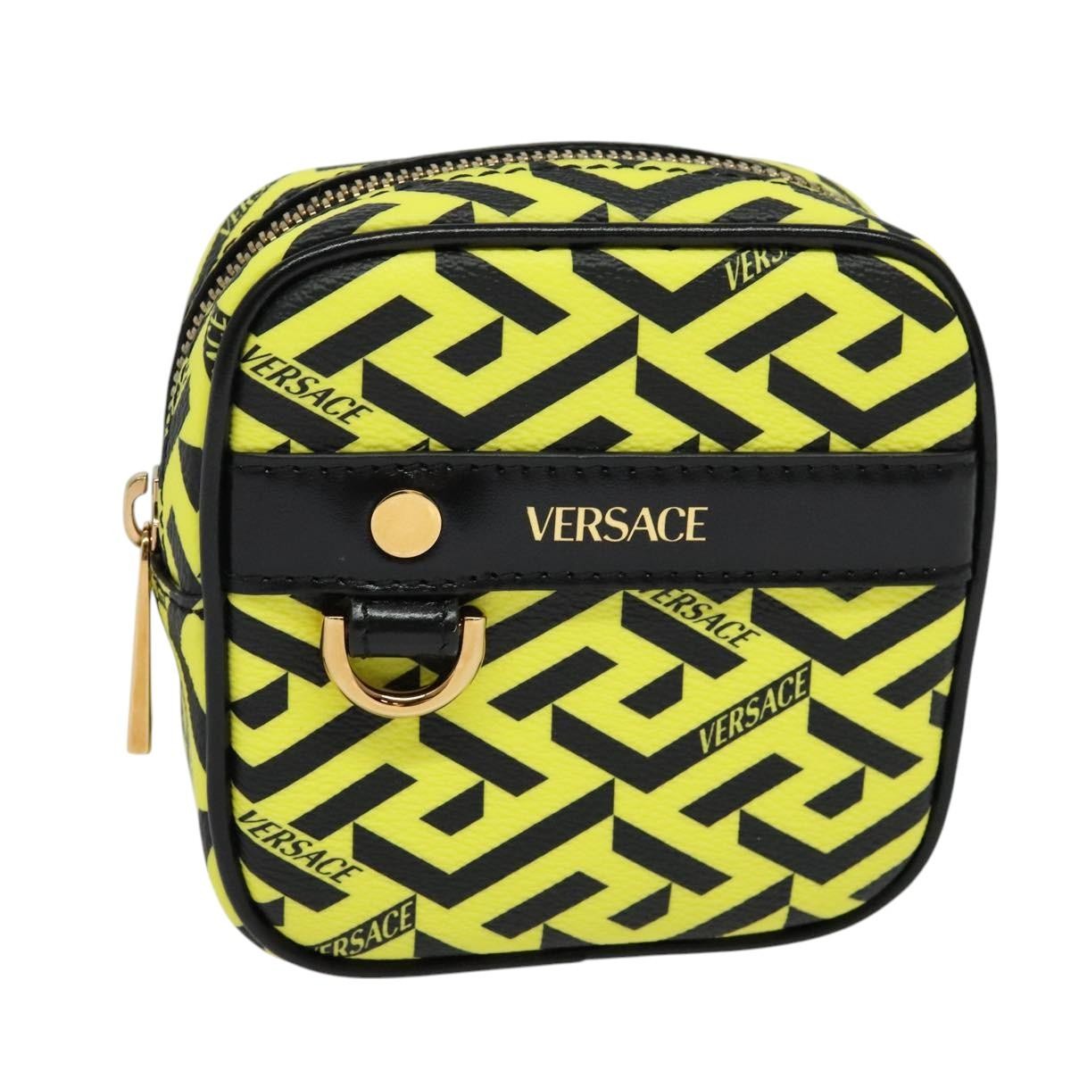 Versace Vintage Clutch Leather, Yellow, PVC, Clutch